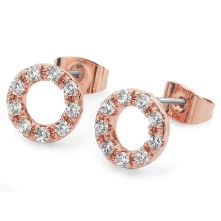 TIPPERARY CRYSTAL ROSE GOLD FOREVER MOON EARRINGS